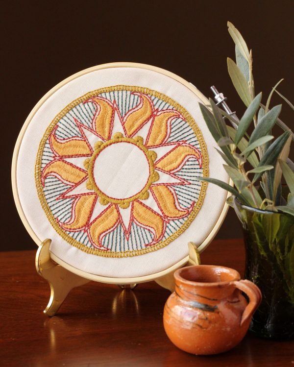 Avlea Aegean Sunrise Hoop Embroidery Kit